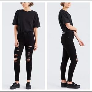 Levi's 721, High Waisted, Ripped, Skinny, Jeans